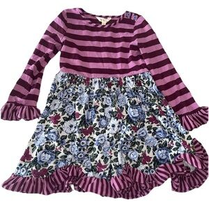 Girls Matilda Jane Choose Your Own Path Wise One Dress Size 6 Purple Floral